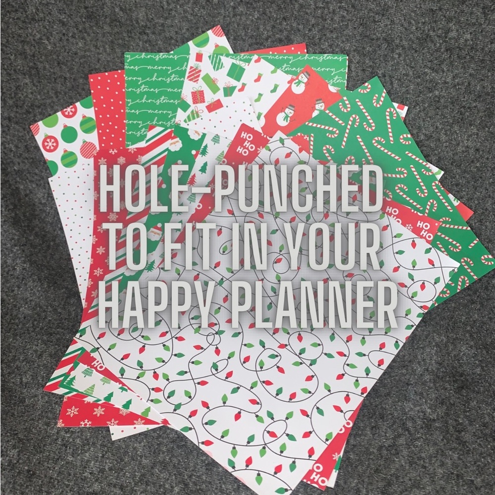 HAPPY PLANNER CHRISTMAS PAPER